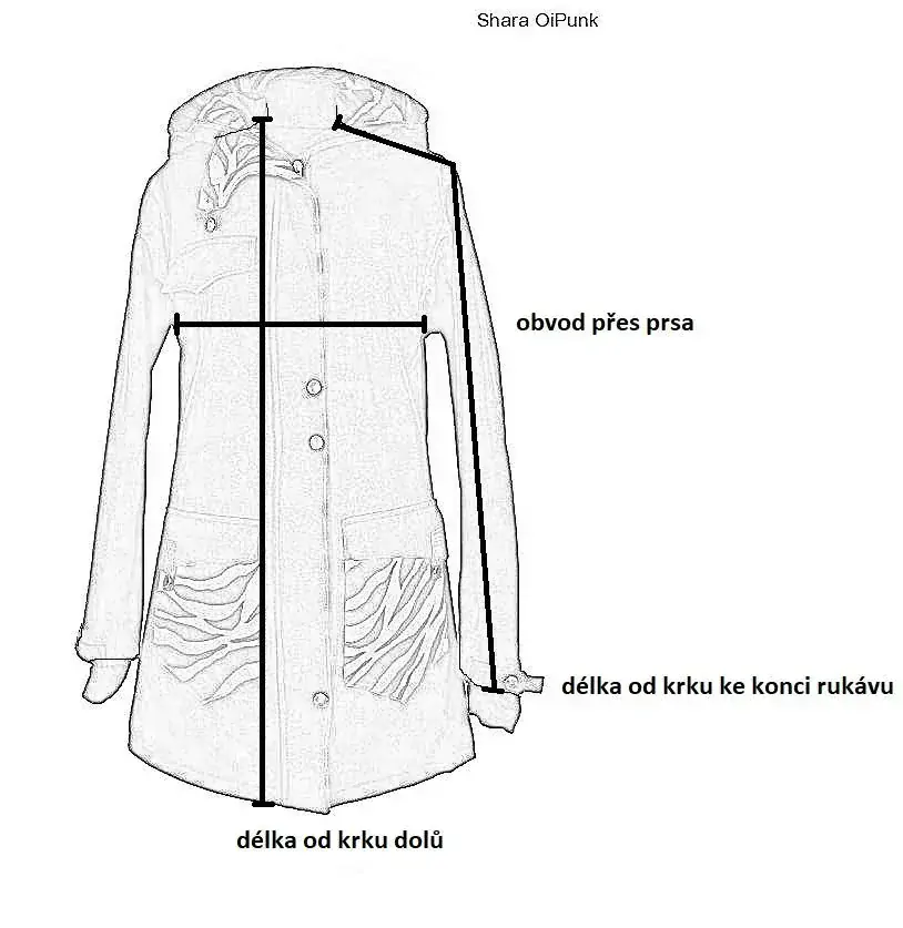 Softshellový kabát - černý/ornamenty