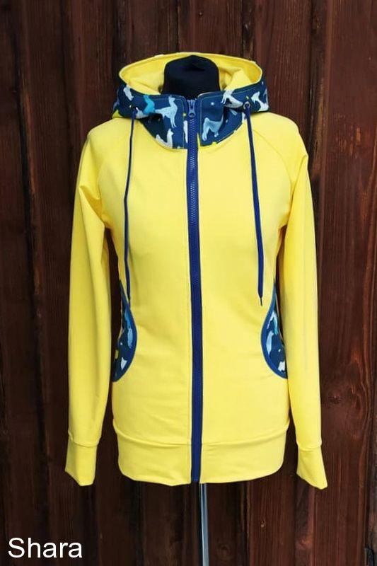 Nosící mikina tenká - žlutá /lamy - SKLADEM XS