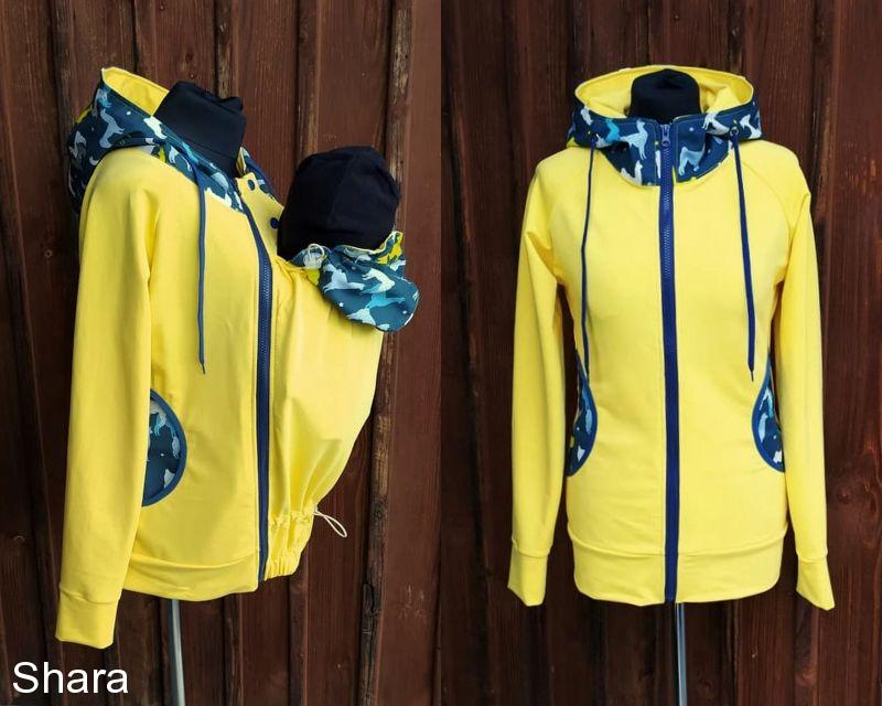 Nosící mikina tenká - žlutá /lamy - SKLADEM XS