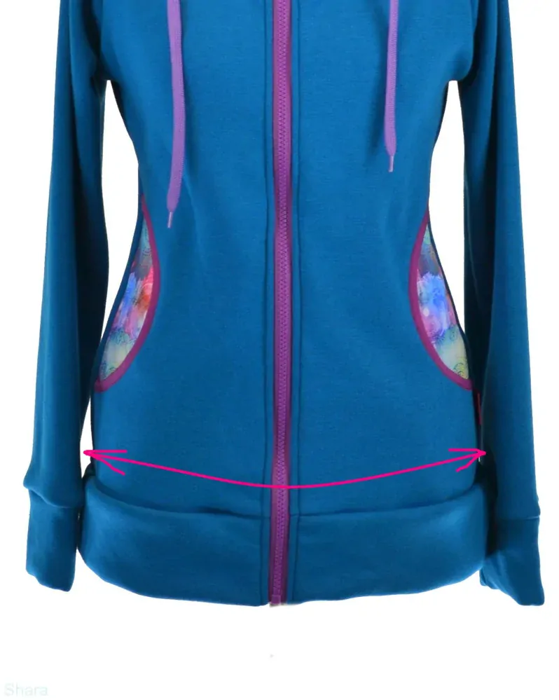 Rozšíření mikin přes boky o 1 velikost