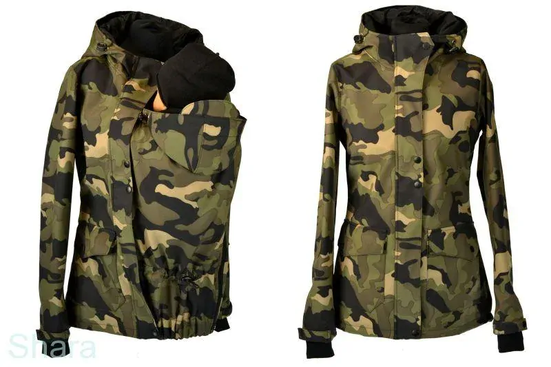Softshellová bunda ZIMNÍ pro přední nošení - zelený maskáč SKLADEM vel. S