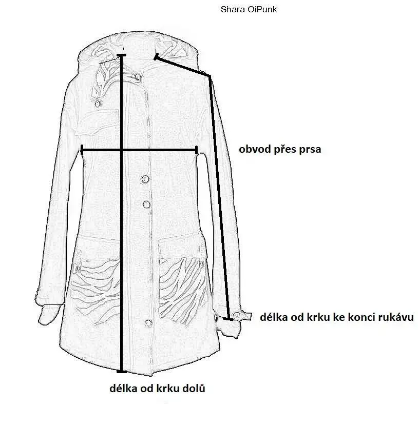 Softshellová nosící parka JARO/PODZIM - černá s barevnými druky SKLADEM vel.L