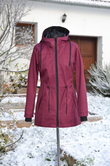 Parka VYŠŠÍ PARAMETRY softshell jarní - vínová