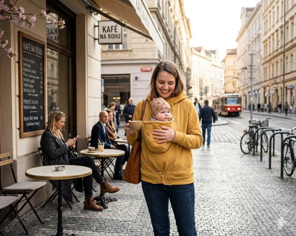 Nosící mikina - písková SKLADEM vel.L