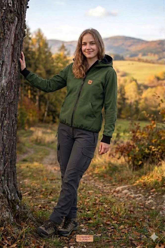 Softshellová bunda - oliva