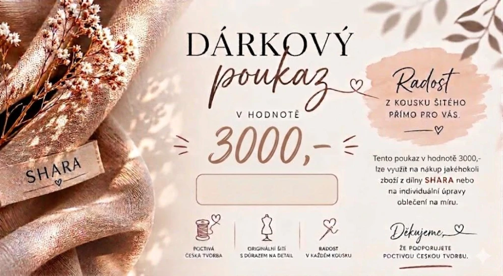 Dárkový poukaz na 3000kč