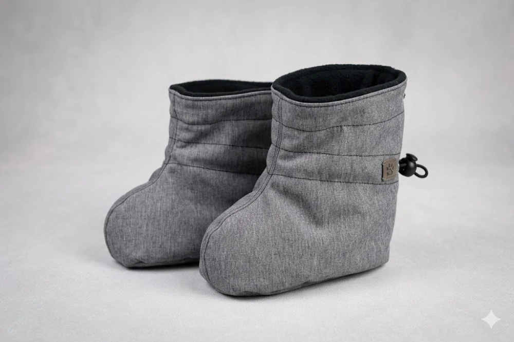 Softshellové "barefoot" - šedá žíhaná