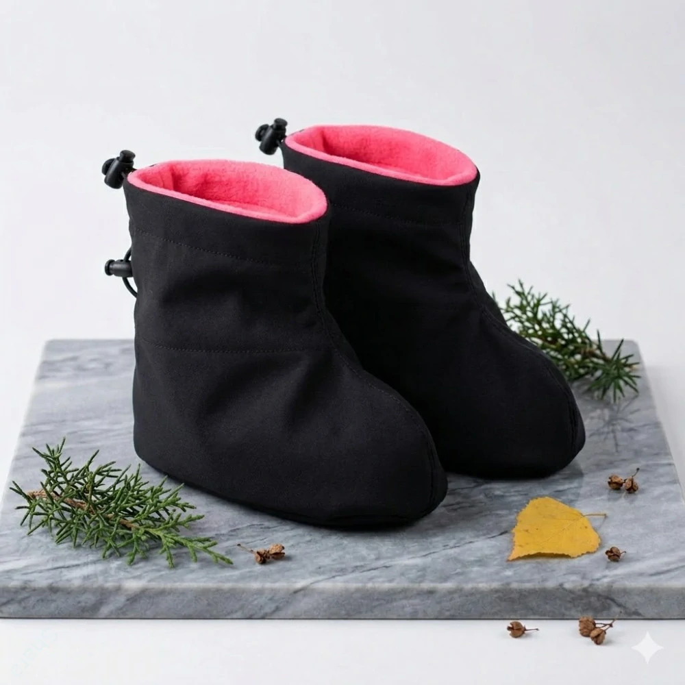 Softshellové "barefoot" - černá/růžová