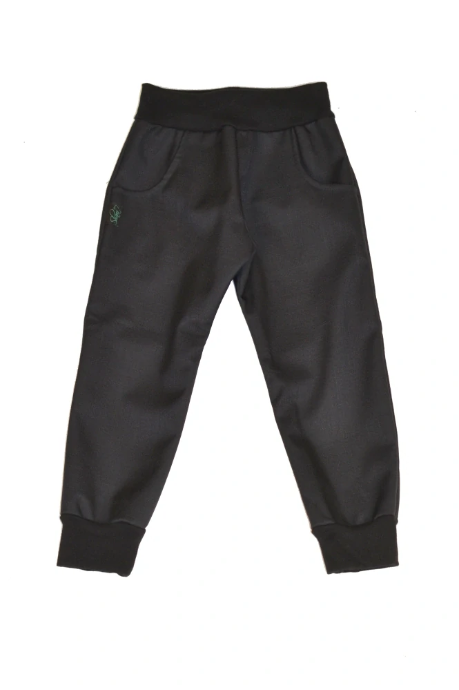 Dětské kalhoty softshell JARNÍ vyšší parametry-černá