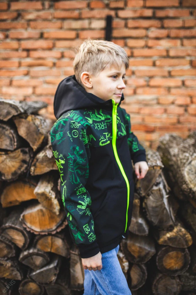 Softshellová bunda - černá/dino Z