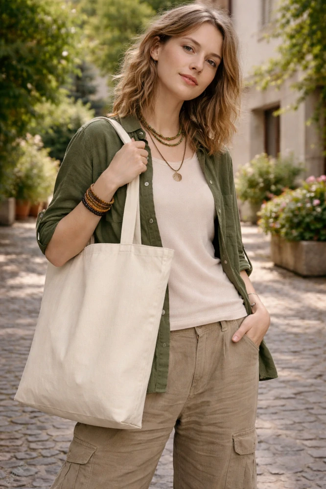 Lněná taška na nákup