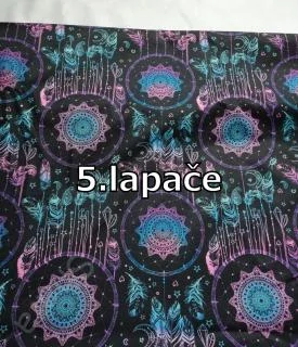 Softshellový kabátek - černá/lapače snů