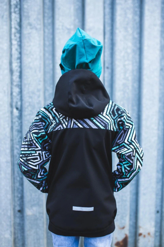 Softshellová bunda - černá/grafity SKLADEM vel.122