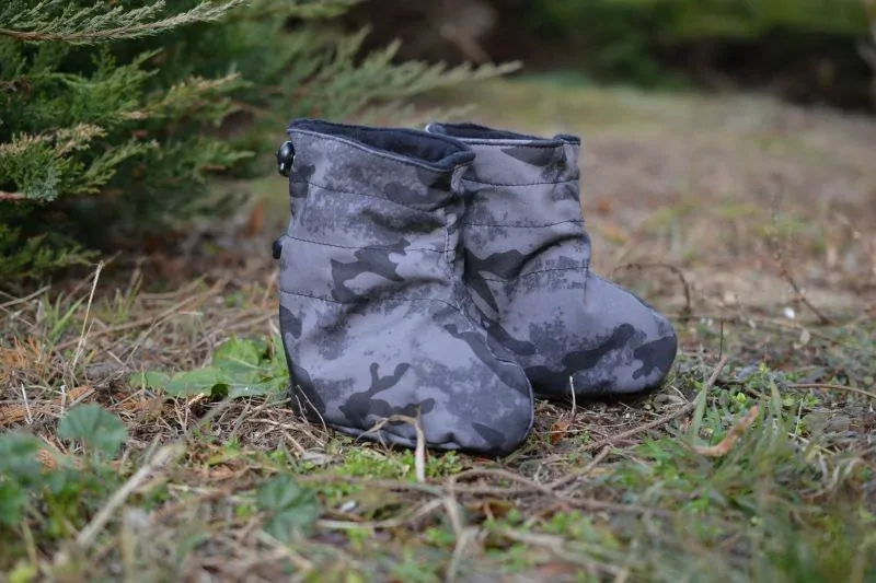 Softshellové capáčky Shara - šedý maskáč