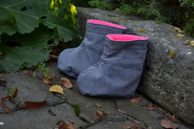 Softshellové  capáčky Shara - šedá žíhaná/změna uvnitř modrá SKLADEM 3x vel.S