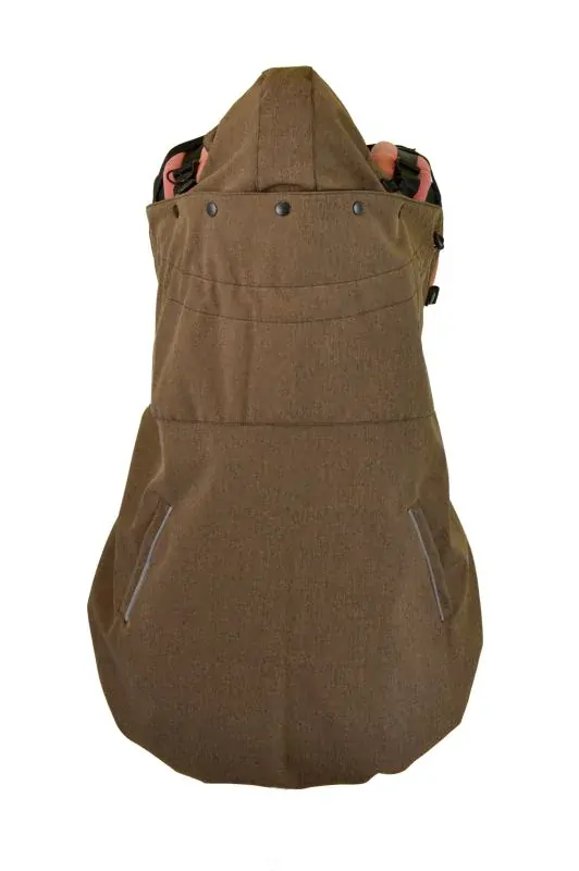 Softshellová nosící kapsa Shara - hnědá žíhaná 