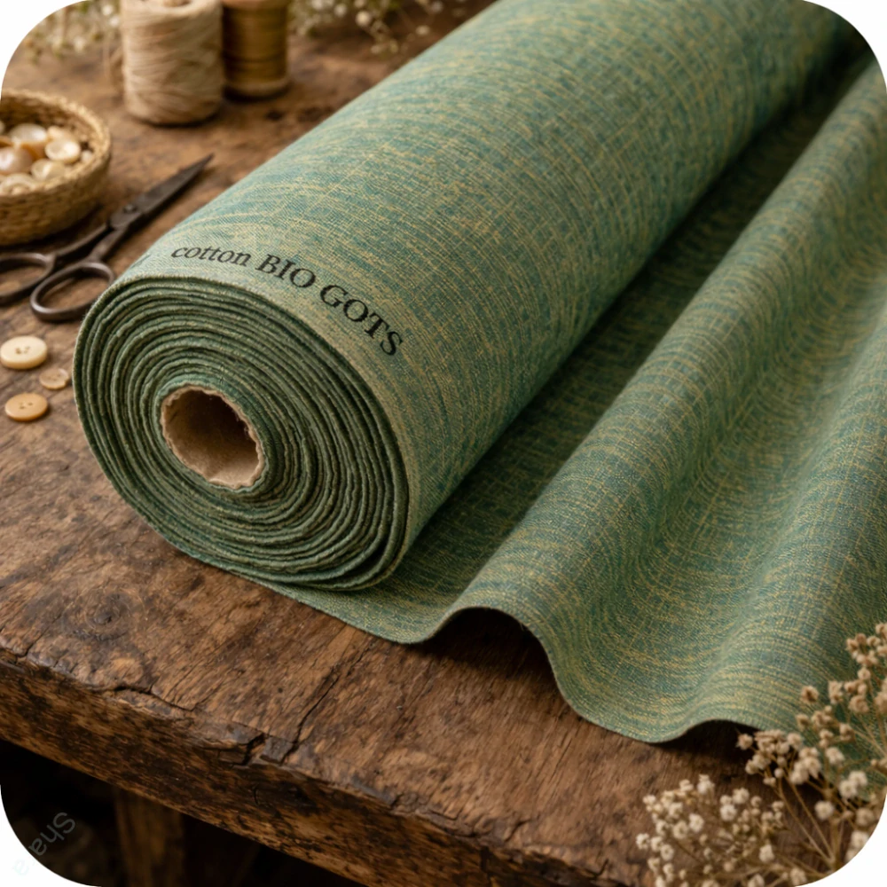 Pánské lehké kraťasy - mechová zelená bio bavlna