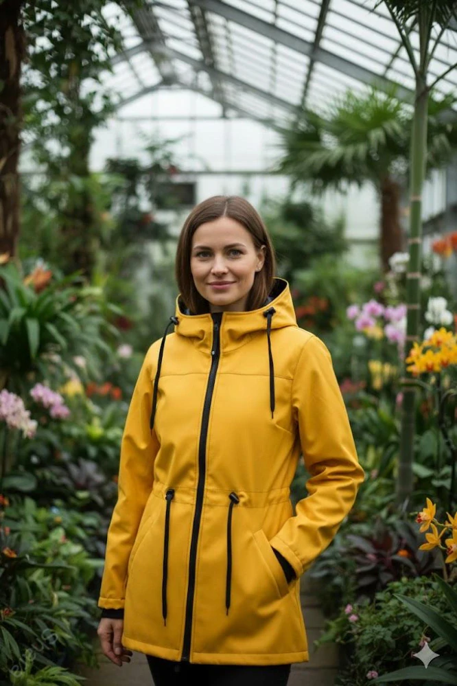 Parka VYŠŠÍ PARAMETRY softshell jarní - hořčice 