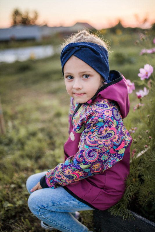 Dětská softshellová bunda - fuchsie/kašmír SKLADEM vel.104