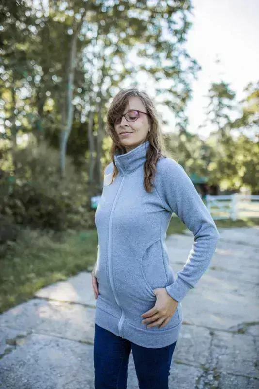 Nosící mikina - šedý melír