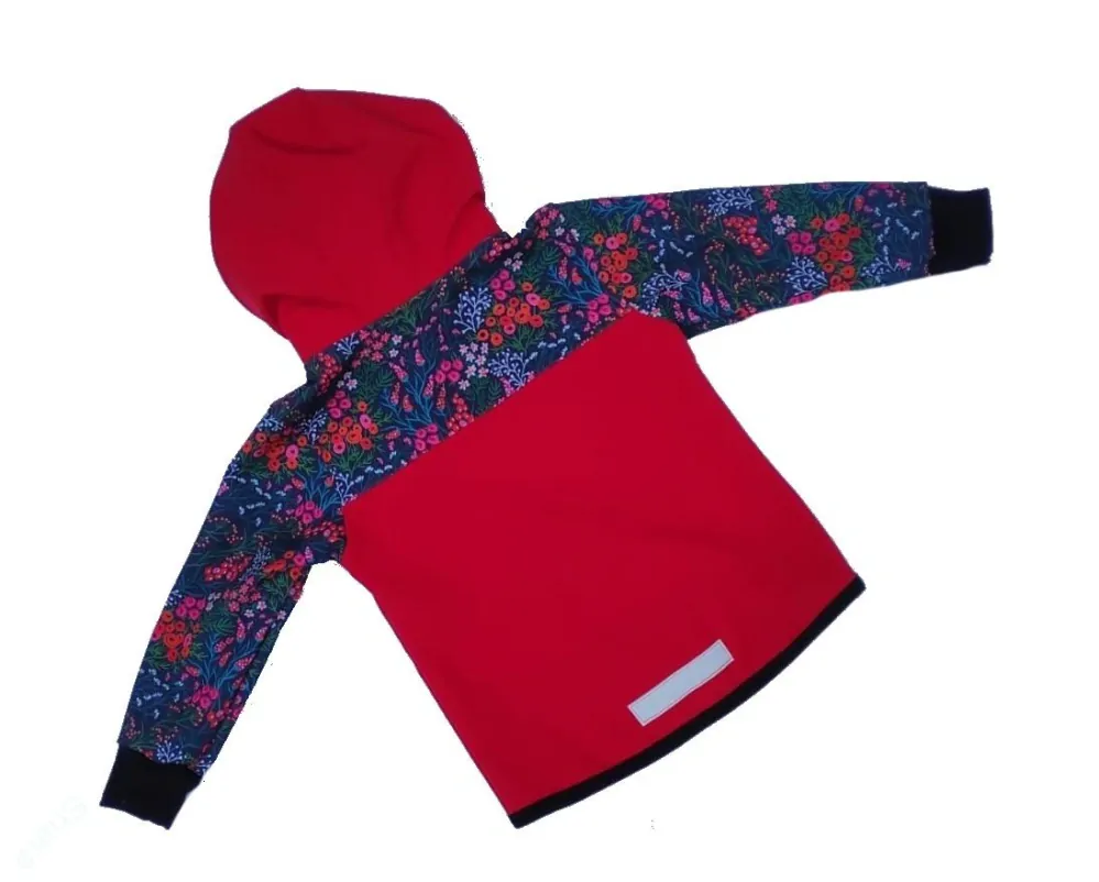 Softshellová bunda - červená/bobule SKLADEM vel.134