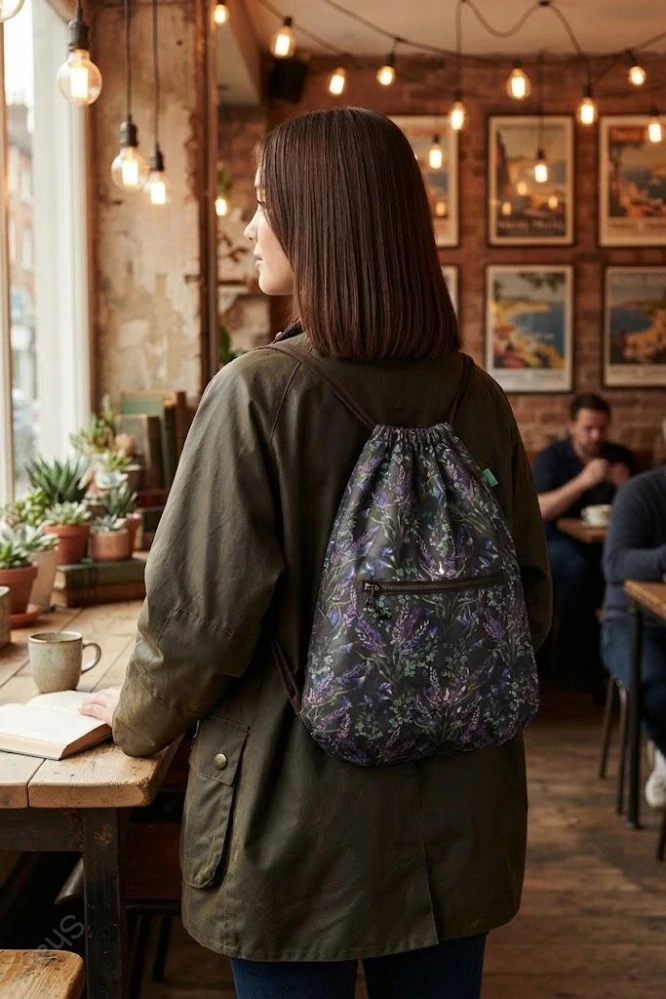 Softshell vak na záda s kapsou na zip - bylinky