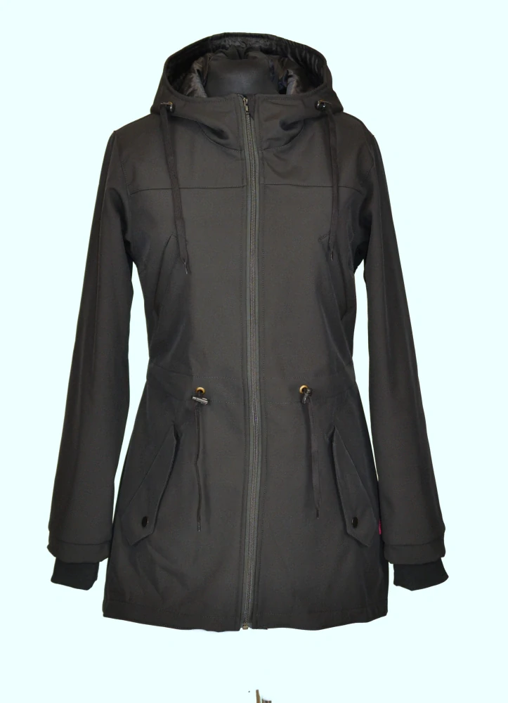 Softshellová nosící parka pro přední nošení - černá