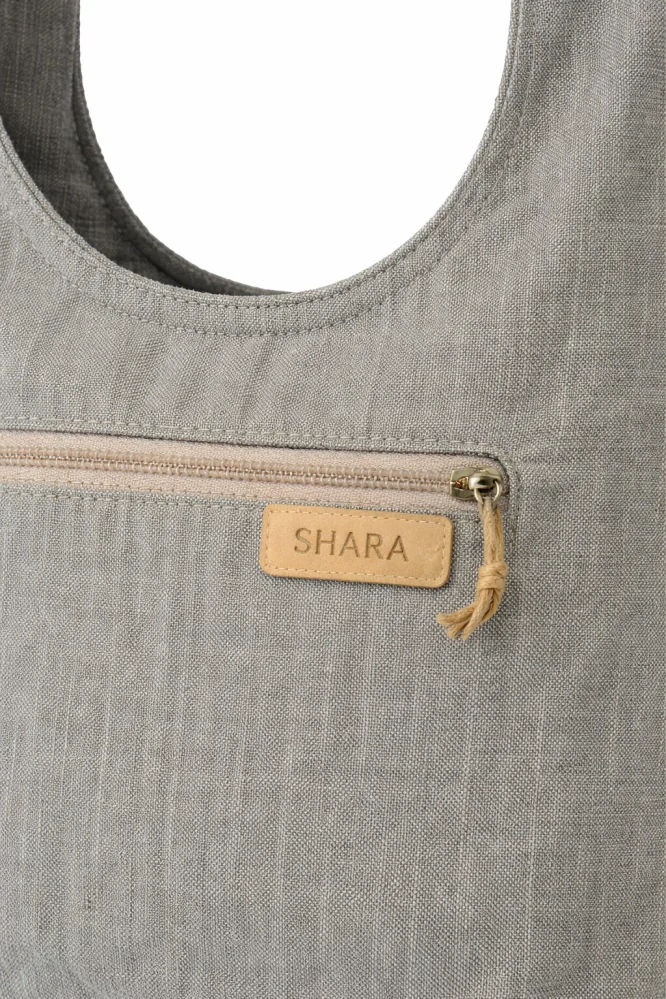 Taškovak na zip z Bio bavlny hnědá