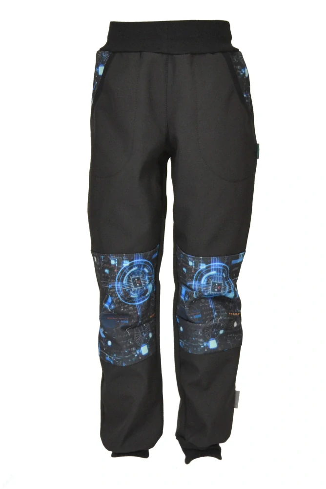 Dětské kalhoty softshellové - černá/PC SKLADEM vel.134