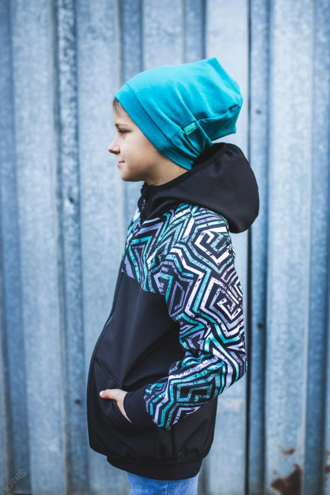 Softshellová bunda - černá/grafity SKLADEM vel.122