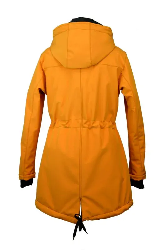 Softshellová parka - med/bláznivé trojúhelníkové patky