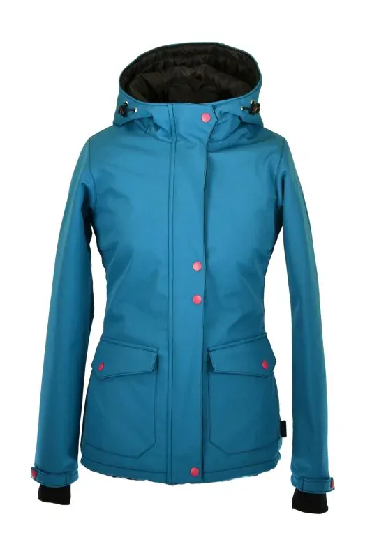 Softshellová bunda pro přední nošení - petrolej/růžové druky