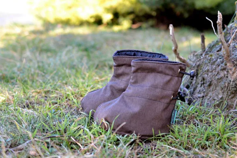 Softshellové  capáčky Shara - hnědá žíhaná
