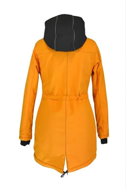 Softshellová parka - med/černá 