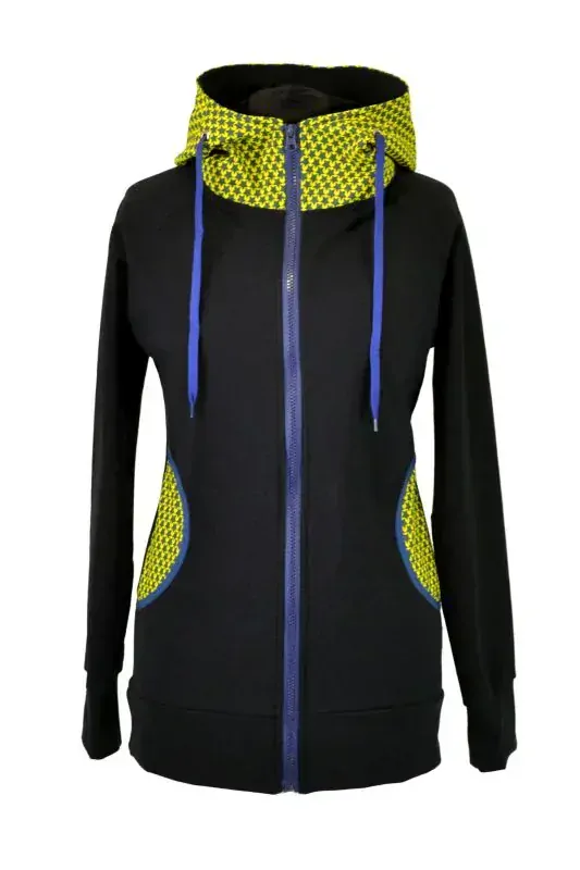 Nosící mikina tenká - černá/hvězdičky SKLADEM vel.XS