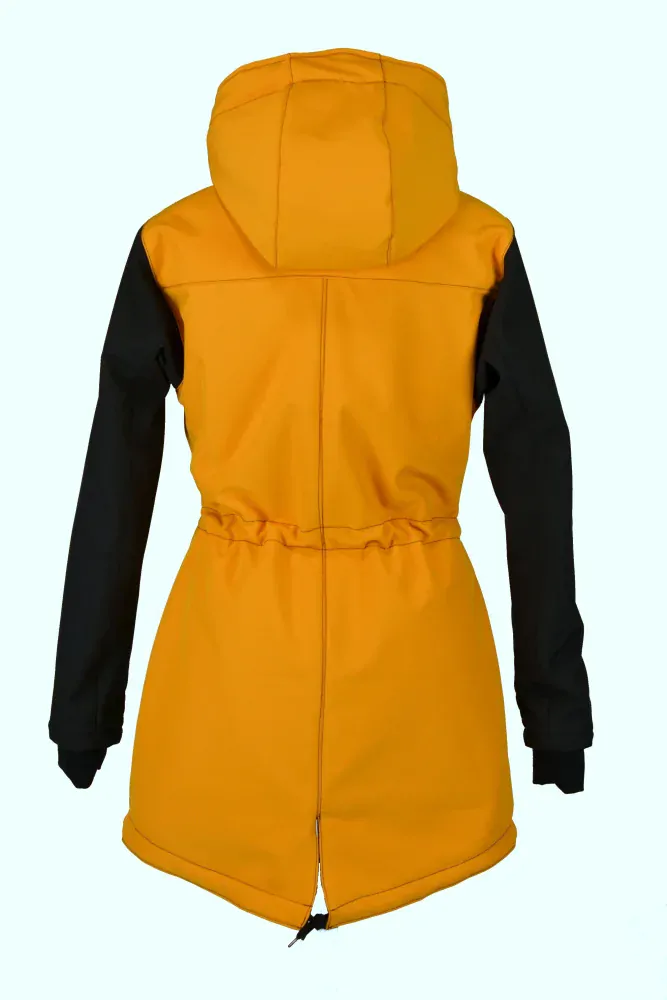 Softshellová parka - med/černá 