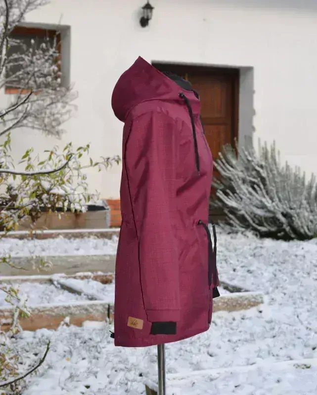 Softshellová nosící parka pro přední nošení VYŠŠÍ PARAMETRY vínová SKLADEM vel.S