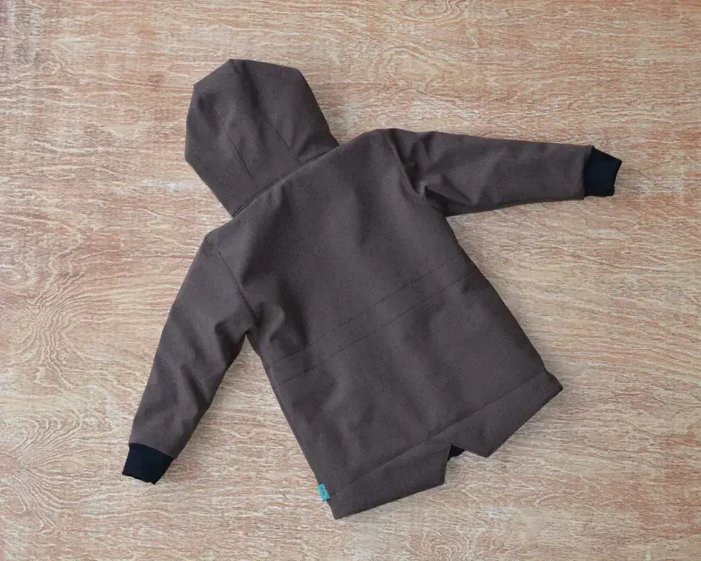 Softshellová parka - hnědá žíhaná