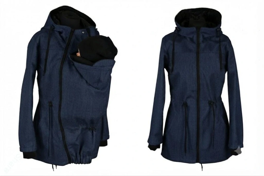Softshellová nosící parka pro přední nošení - vyšší parametry-tmavě modrá