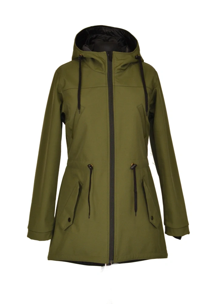 Softshellová parka - oliva