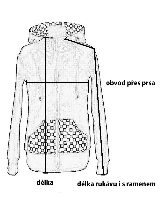 Nosící mikina - šedý melír/ornamenty/černá