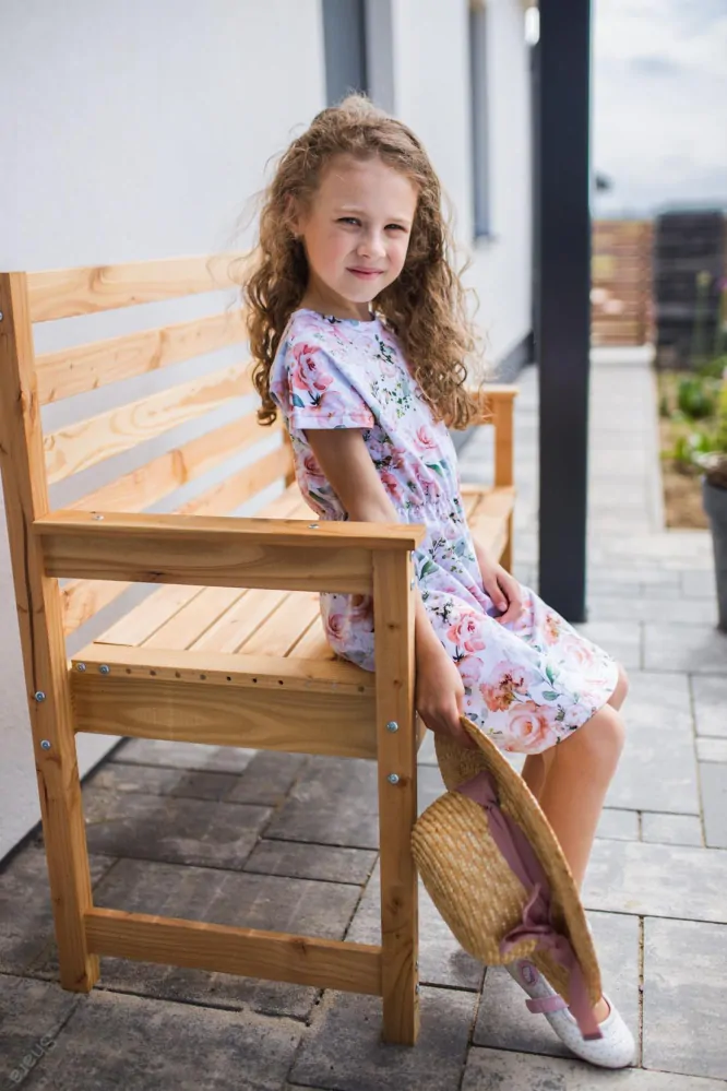 Šaty Shara - růže na bílé