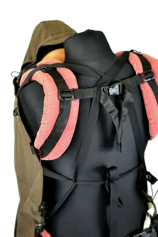 Softshellová nosící kapsa Shara - hnědá žíhaná 