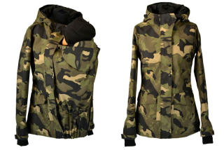 Softshellová bunda ZIMNÍ pro přední nošení - zelený maskáč SKLADEM vel. S