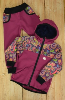 Dětský softshellový set-fuchsie/kašmír