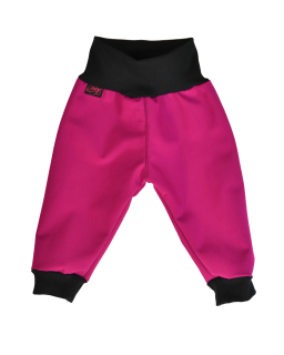 Dětské kalhoty softshell JARNÍ bambus-růžová SKLADEM vel.80