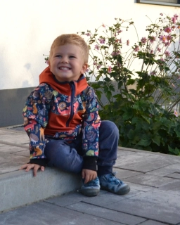 Softshellová bunda - skořice/zvířátka SKLADEM vel.98