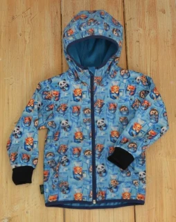 Softshellová bunda - karamel/panda