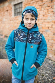 Softshellová bunda - petrolej/Play  SKLADEM vel.134