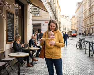 Nosící mikina - písková SKLADEM vel.M